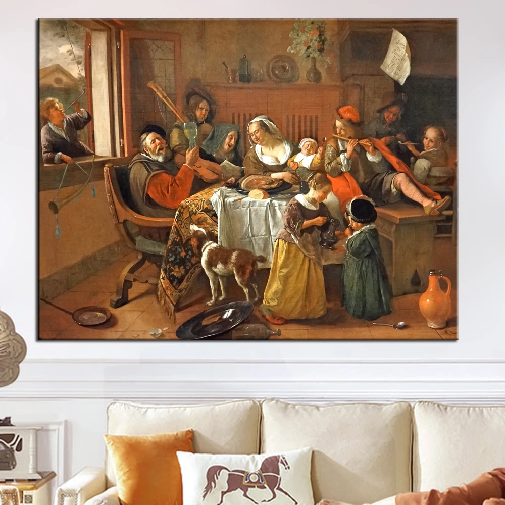 The Hy Family Wall Art Canvas Prints By Jan Havickszoon S The Hy Family Wall Art Canvas Prints By Jan Havickszoon S Dutch Golden Age Reproductions Paintings For Living Room