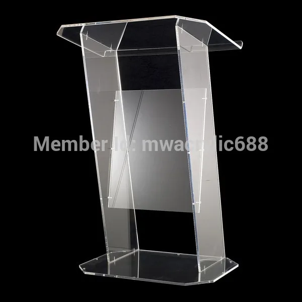 

Free Shipping Transparent Modern Design Simple Firm Cheap Clear Acrylic Lectern