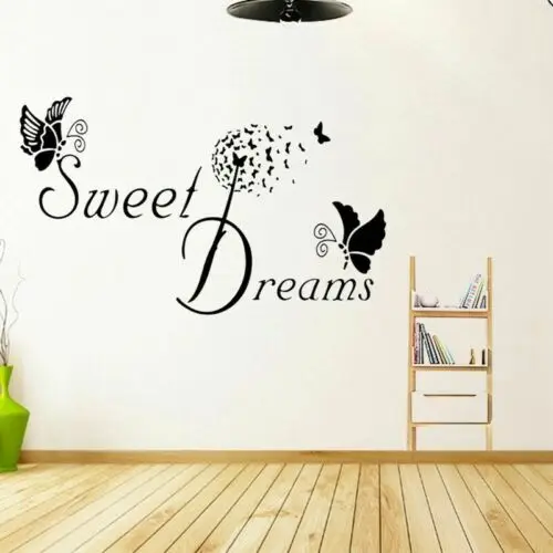 Наклейки на стену сделай сам с надписью Black Sweet Dreams и Love|Наклейки стену| |