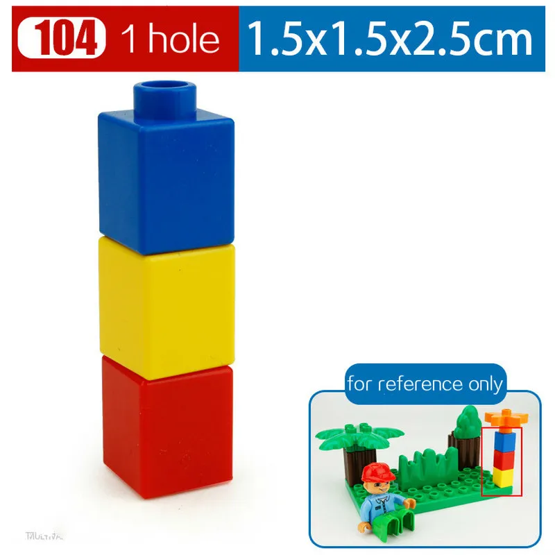 

100pcs/lots Brick 1x1 High 1 Hole D104 Children's Early Education DIY Assembly Building Blocks Wholesale
