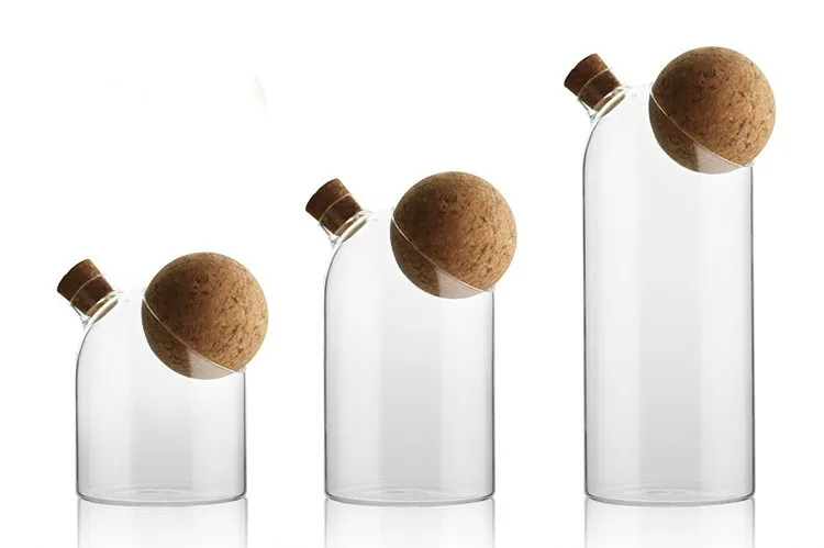 Высокое боросиликатное стекло бутылка для хранения Креативные кухонные продукты разное зерно бак контейнер герметичная банка с крышкой Органайзер