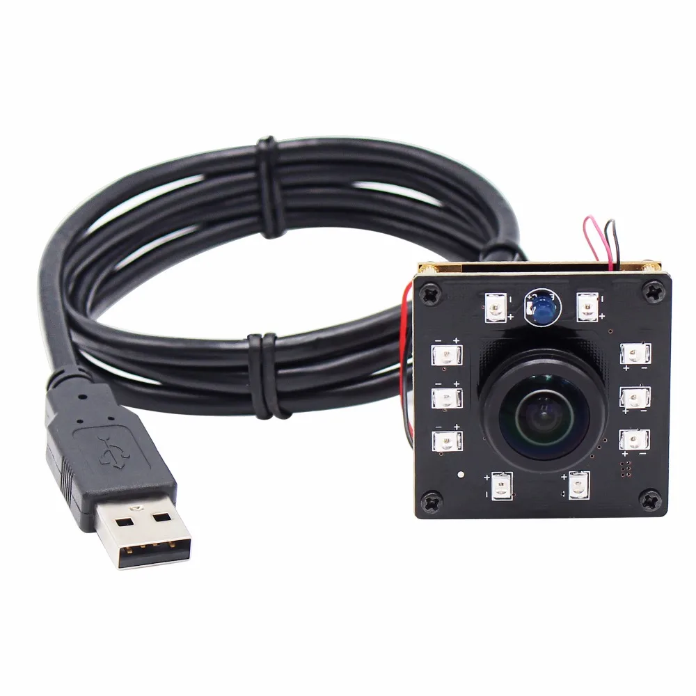 Рыбий глаз 1080P ИК инфракрасный USB веб камера плата CMOS OV2710 ночное видение 2