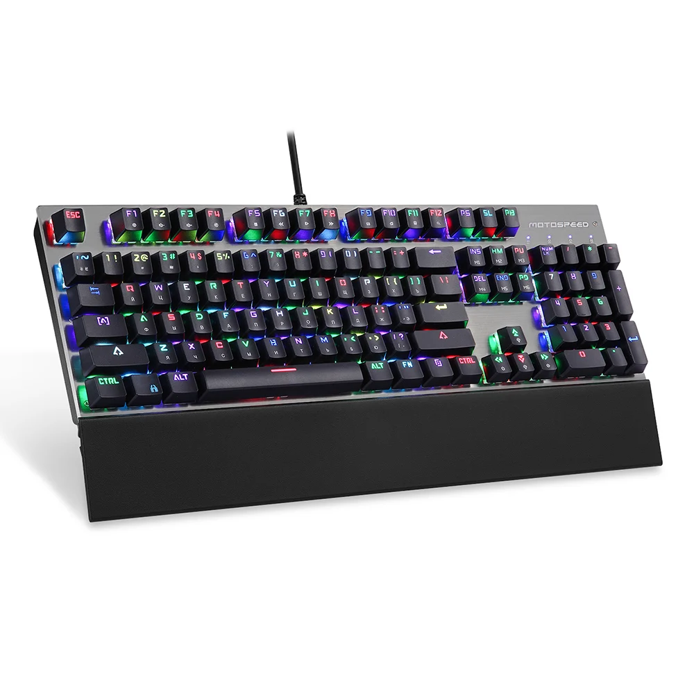 Motospeed CK108 USB Проводная игровая клавиатура с 18 режимом подсветки для рабочего стола