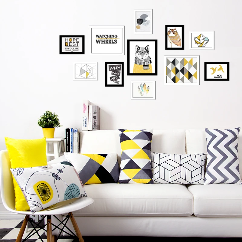 

30x50cm Yellow Grey Blue Geometric Cushion Cover Supersoft Velvet Pillow Cover Chevron Home Decor Pillows Decorative Pillow Case