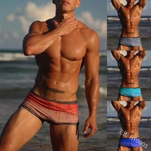 Новые сексуальные плоские угловые шорты мужские пляжные модные солнцезащитные шорты бордшорты для плавания Гавайские шорты для купания XX013