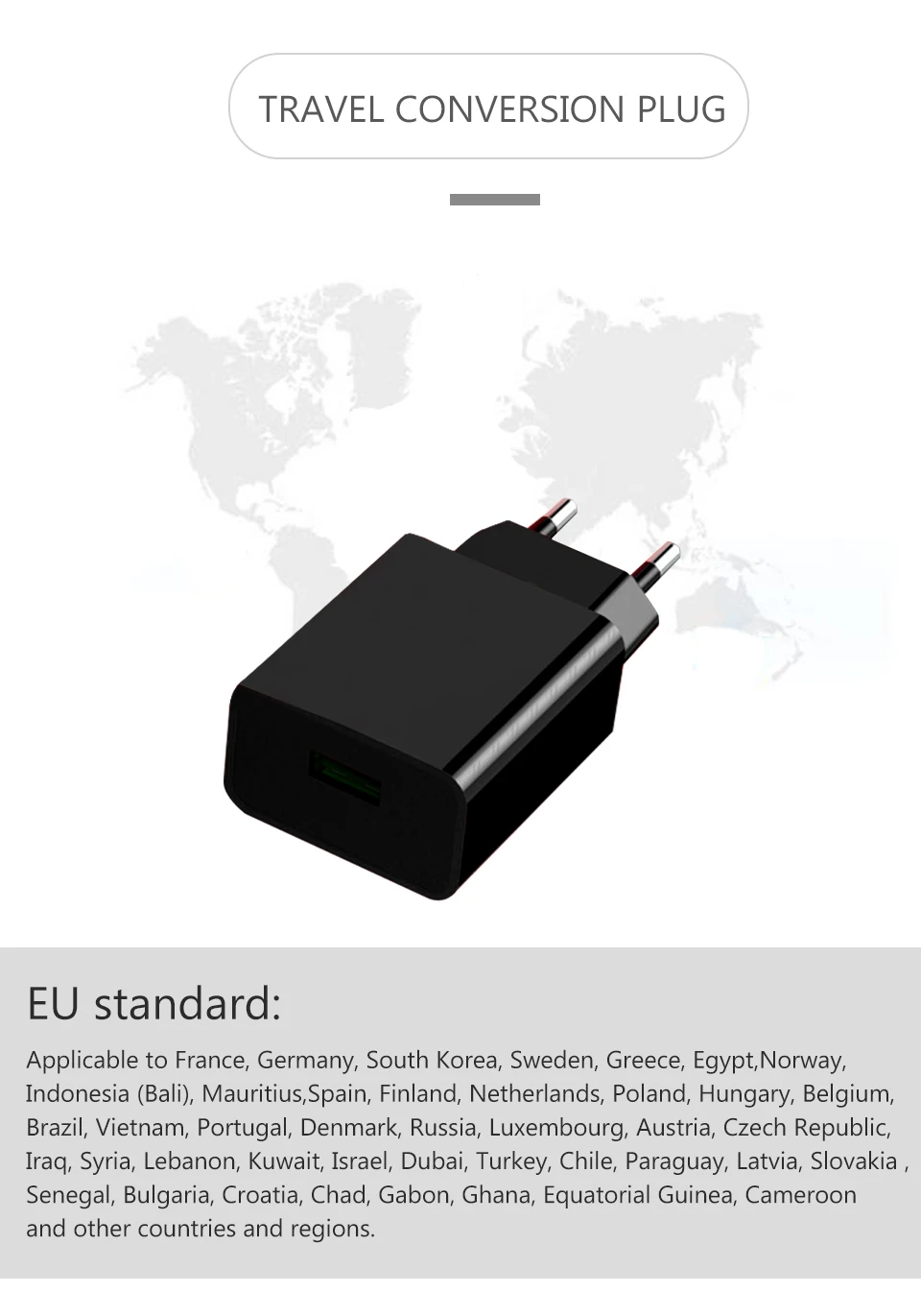 5V1A  EU Charger CE Certification USB Charging Travel In France Germany Belgium Mobile Phone For Samsung Galaxy A3A5A7 (3)