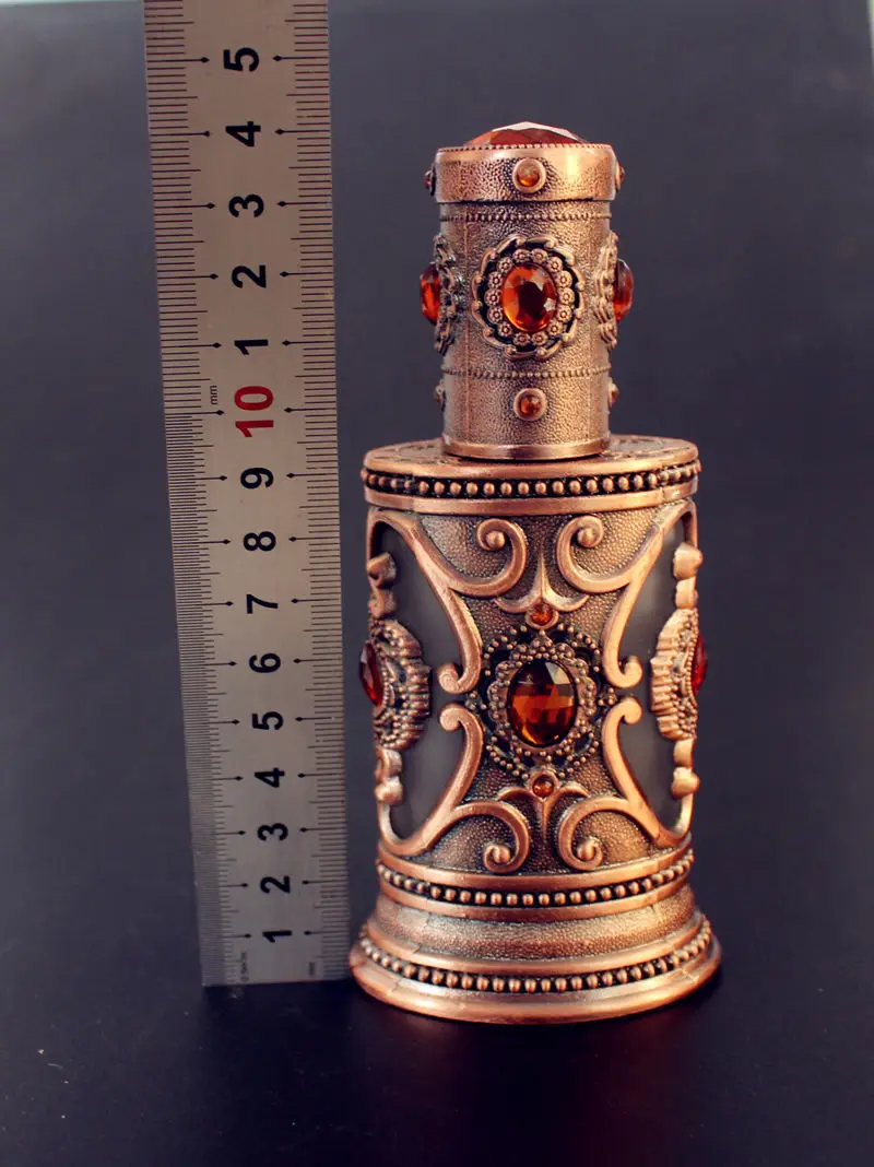 Античный 40 мл большой металлический флакон для парфюма в арабском стиле пустая стеклянная бутылка-контейнер для косметики Ремесло Украшение подарок