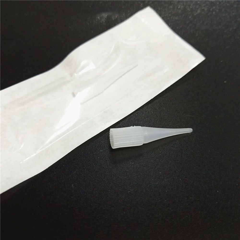 100pcs 3RL Permanent Makeup Needle Tip Eyebrow Tattoo Needle Caps 