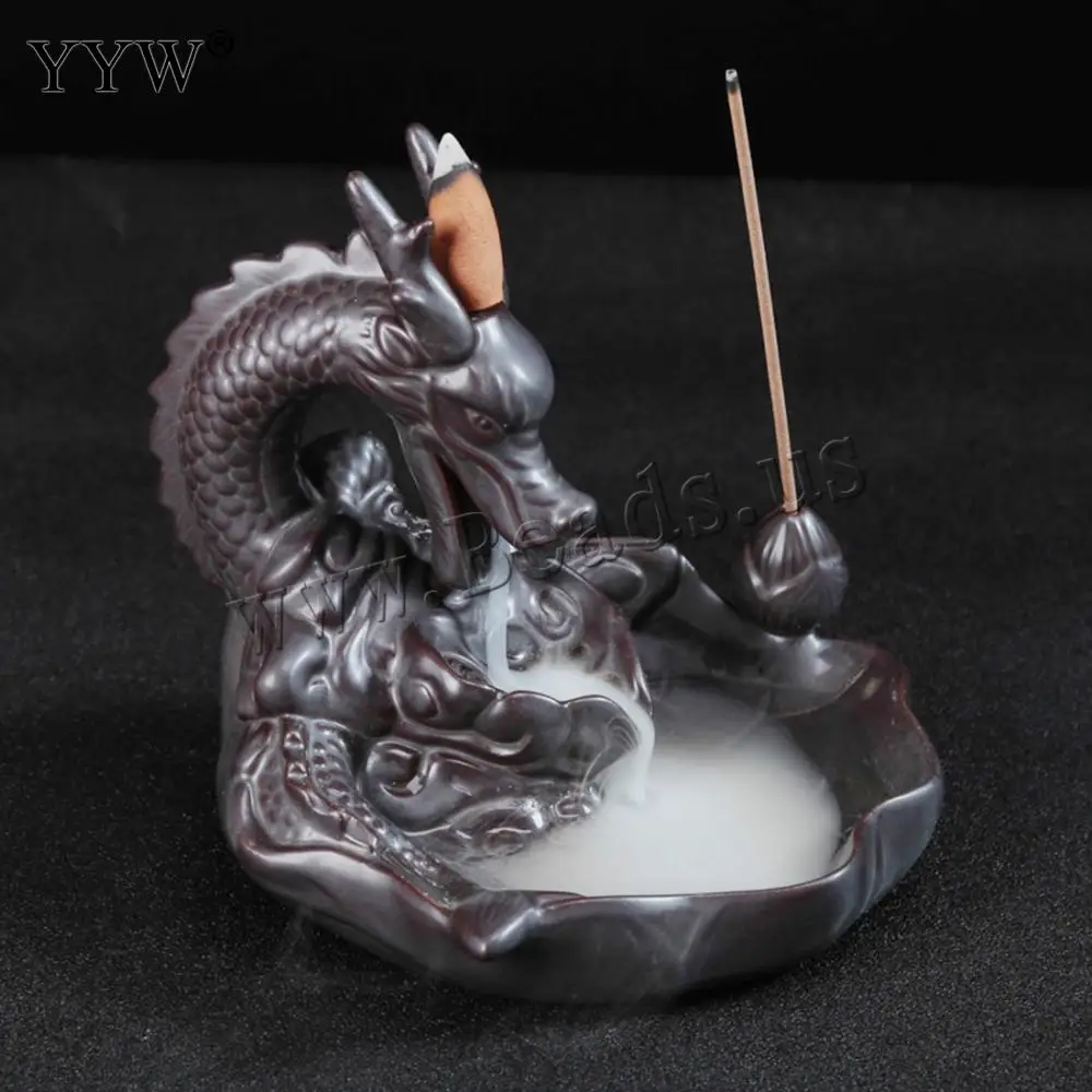 

Dragon Incense Stick Cones Holder Waterfall Backflow Incense Stick Burner Oud Incense Aroma Smoke Burner Craft Dragon Home Decor