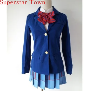 

Love Live Cosplay High School Student Uniform Skirt Bow Perform Honoka Kousaka Cosplay Minami Kotori Ayase Eli Tojo Nozomi
