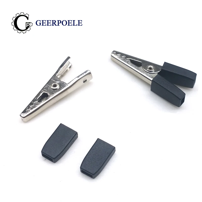 

20 pcs/lot 30 MM Metal Crocodile Clips PVC plastic welding Iron Alligator Clips Electrical Clamp for Testing Probe Meter