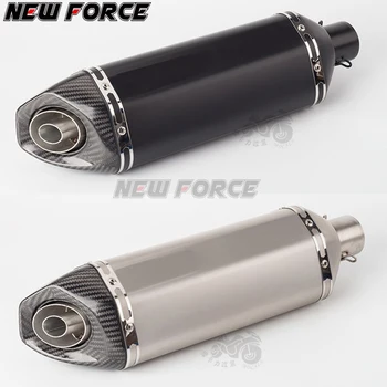 

Motorcycle carbon fiber modified exhaust pipe muffler large hexagon Universal SV650 DUKE 690 Z900 CBR 500R DUKE690