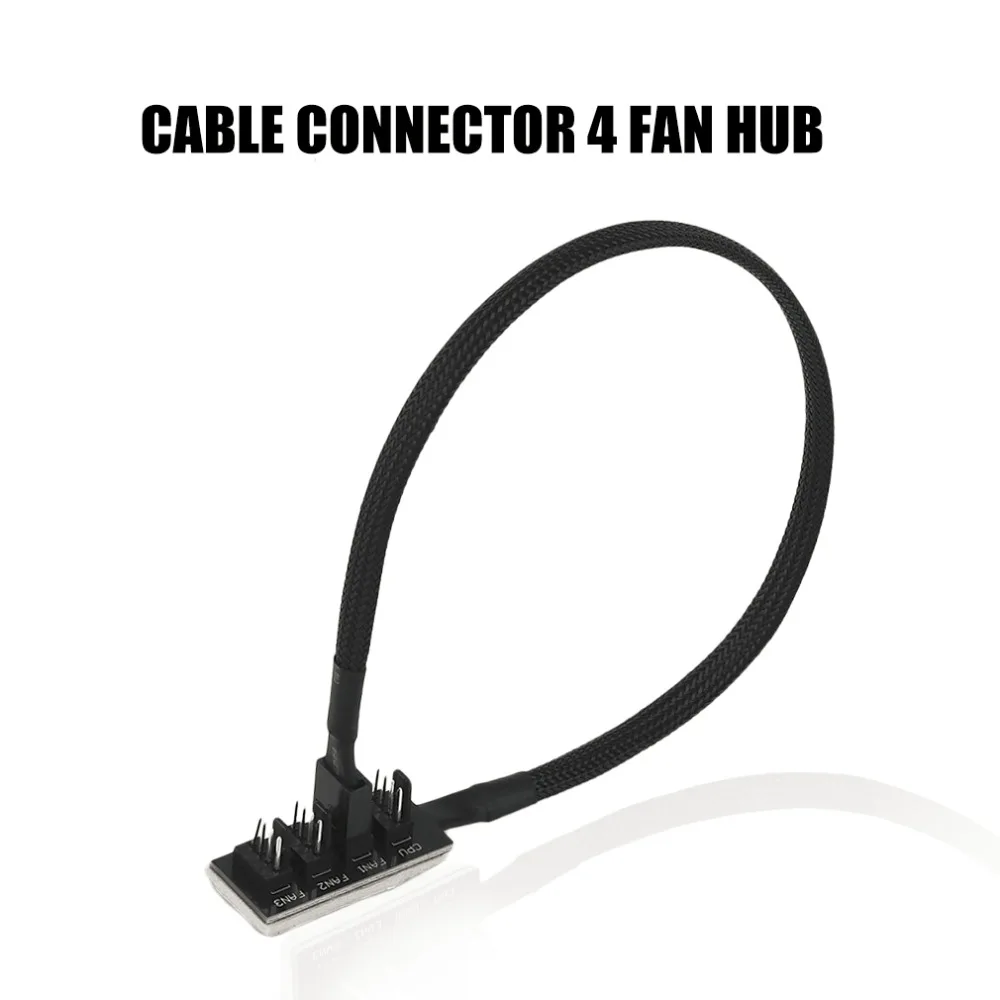 

Host Case PC Cooler Fan Power Cable 1 Female To 4 Male 4Pin Socket 4 Port Fan Hub Splitter Cable PWM Fan DIY Drop Shipping