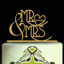 Персонализированные Mr& Mrs свадебный торт Топпер, на заказ Дата свадебный торт Топпер, свадьба из дерева в деревенском стиле блестящие золотые украшения для свадебного торта
