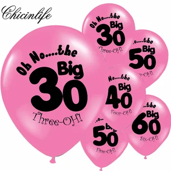 

Chicinlife 10inch number 30/40/50/60th Happy Birthday ideas Latex Balloons Anniversar gift Party Decoration Balloon Supplies
