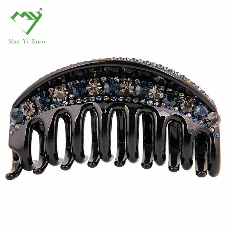 

9.5cm length large hair claws clamp clips crab crystal Rhinestone Hair Accessories for women grils gift horsetail Basics hairpin