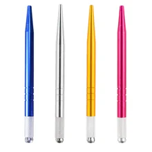 3D microblading ручка 10 шт./лот Перманентный макияж Руководство татуировки брови вышивка пера с 10 шт. микроклетку иглы