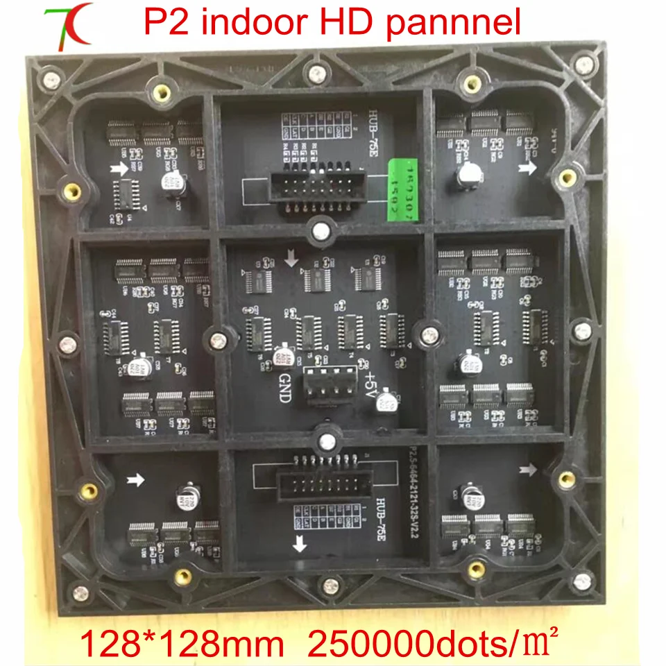 Минимальное расстояние P2 светодиодные панели для помещений, 128 мм* 128 мм, 32 сканирования, 250000 точек/кв. М