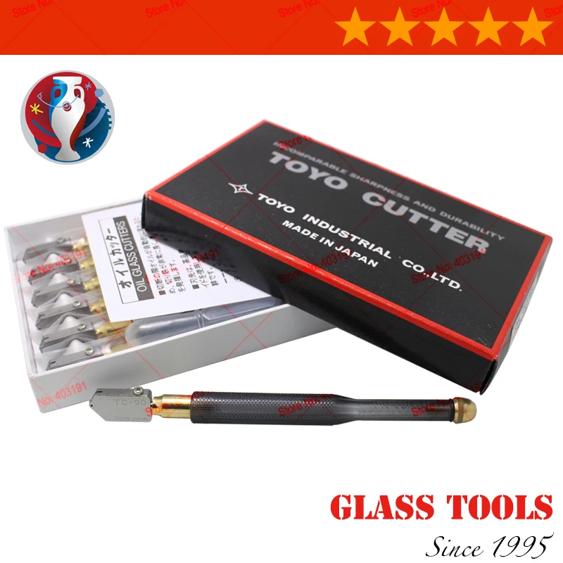 6pcs/lot TC 90 TOYO Glass Cutter for straight cutting/OIL CUTTERin Glass Cutter from Home