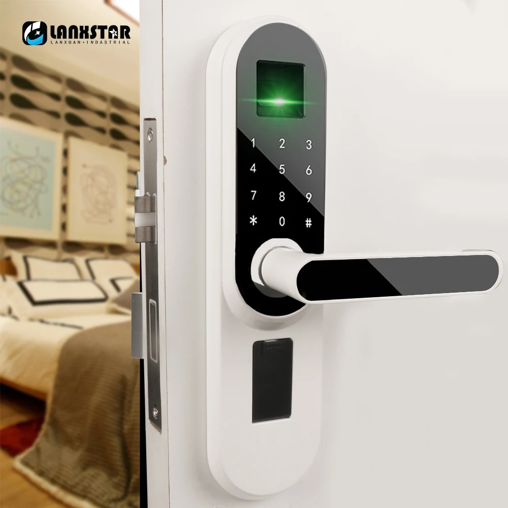 Us 99 88 44 Off Lanxstar Smart Fingerprint Password Lock Home Interior Door Bedroom Wooden Door Lock Office Room Lock Electronic Door Hand Lock In