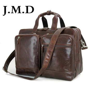 

J.M.D Business People Leather Handbags Leather 17 inch Computer Bag Business Documents Male Packet 7343