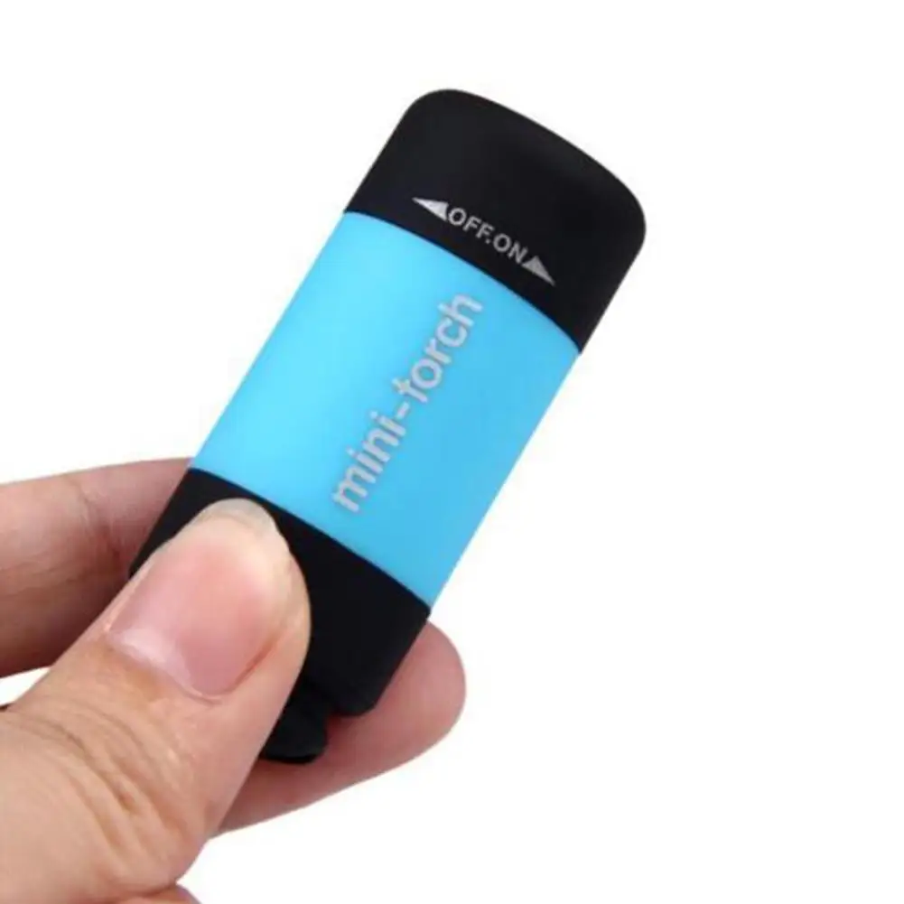 Портативный светодиодный мини фонарик 50 Люмен USB Перезаряжаемый лампа брелок 7
