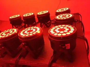

20pcs /24x18w LED Par Light RGBWA uv 6 in 1 Flat Color Par Light DMX512 Professional Stage DJ Lighting Equipment Party Night Bar