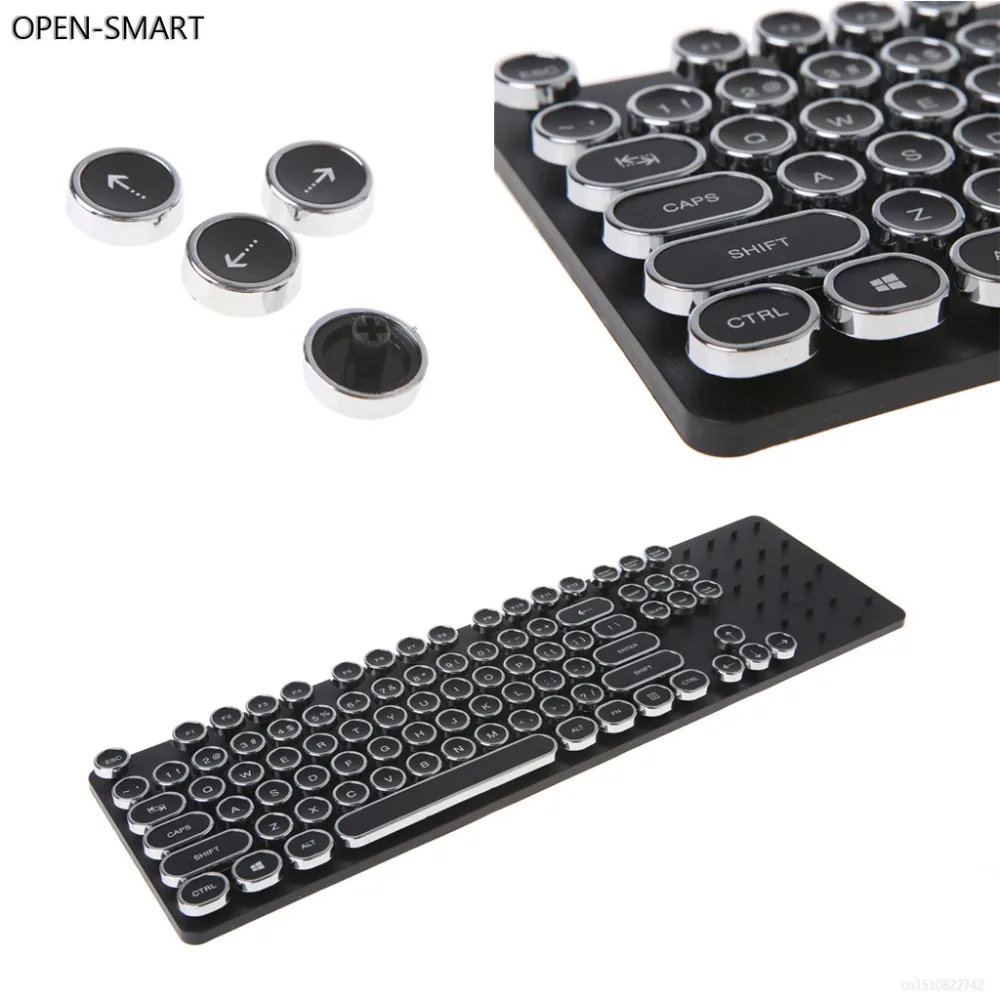 

OPEN-SMART DIY Keycap Retro Steam Punk Typewriter Mechanical Keyboard Waterproof 104 87 Standard Keys