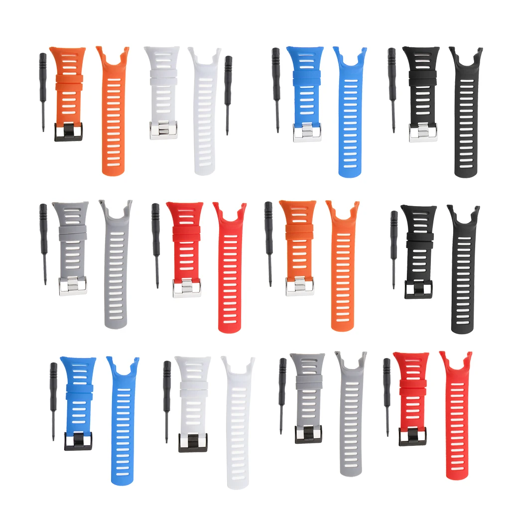 

Rubber Replacement Soft WristBand Watch Straps with Stainless Steel Clasp For Suunto Ambit3 Ambit 2 Ambit 1