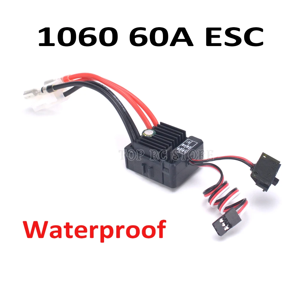 

1060 60A Brushed ESC Waterproof for 1/10 Brushed Speed Controllers RC Car