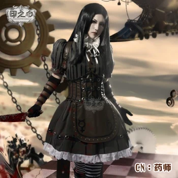 

Anime!Alice:Madness Returns Alice Steam Suit Sublimation Version Dress Uniform Cosplay Costume Halloween For Women Free Shipping