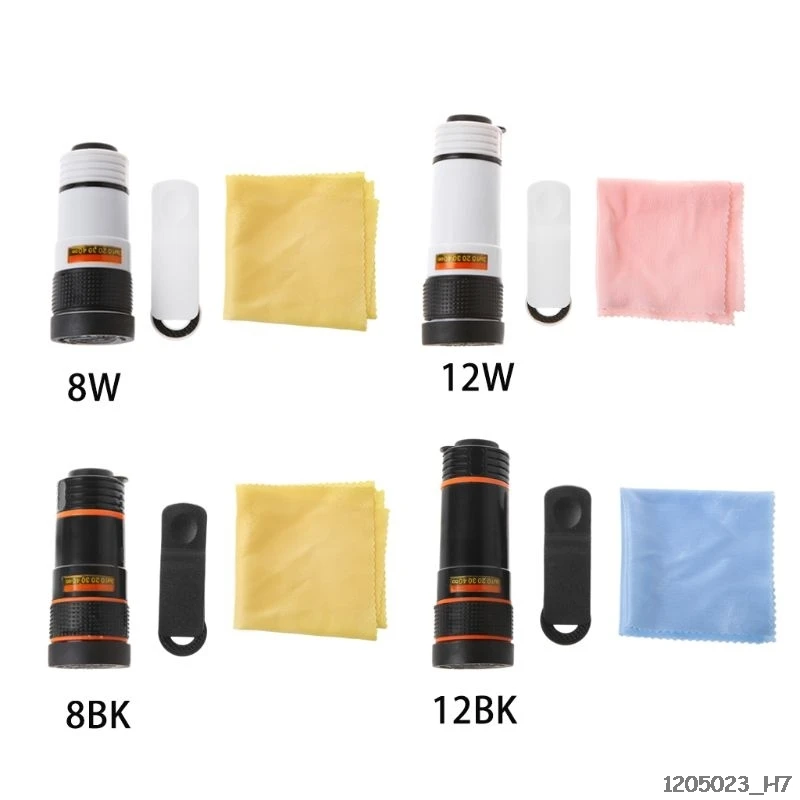 

HD 8/12X Optical Zoom Camera Telescope Lens With Clip For Universal Mobile Phone