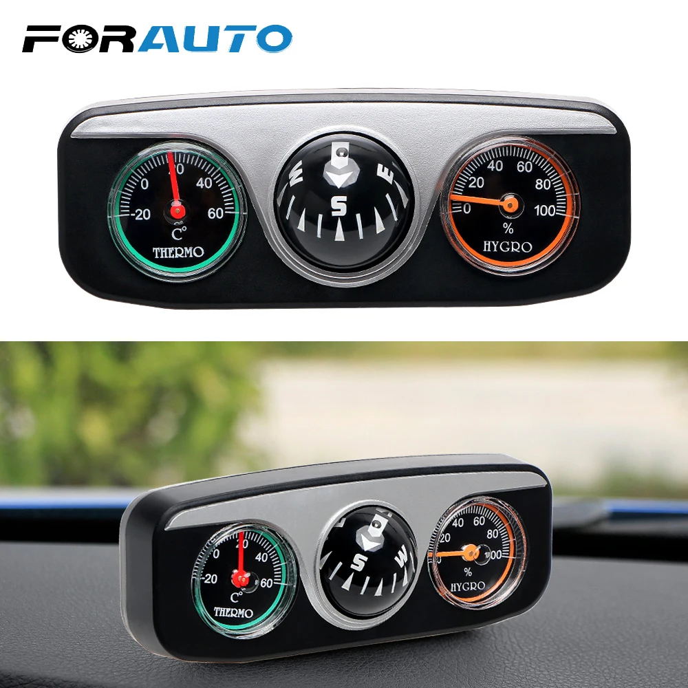 Us 4 09 25 Off Forauto 3 In 1 Guide Ball Compass Thermometer Hygrometer Car Ornaments Interior Accessories For Auto Boat Vehicles In Ornaments From