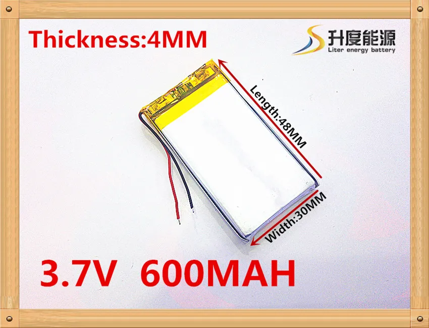 3.7V 600mAH [403048] PLIB / polymer lithium ion Li-ion battery for GPS mp3 mp4 cell phone speaker DVR RECORDER | Электроника