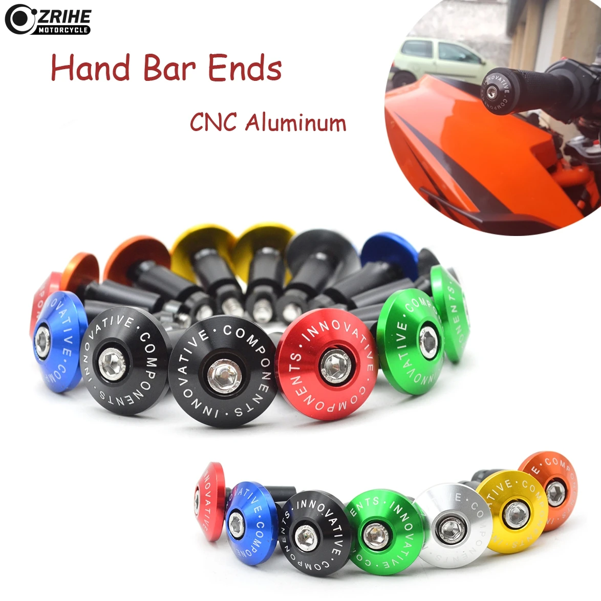 Motorcycle Handlebar Grips Ends Handle Hand Bar Ends Handlebar Caps For GSR750 DR650SE SV650S