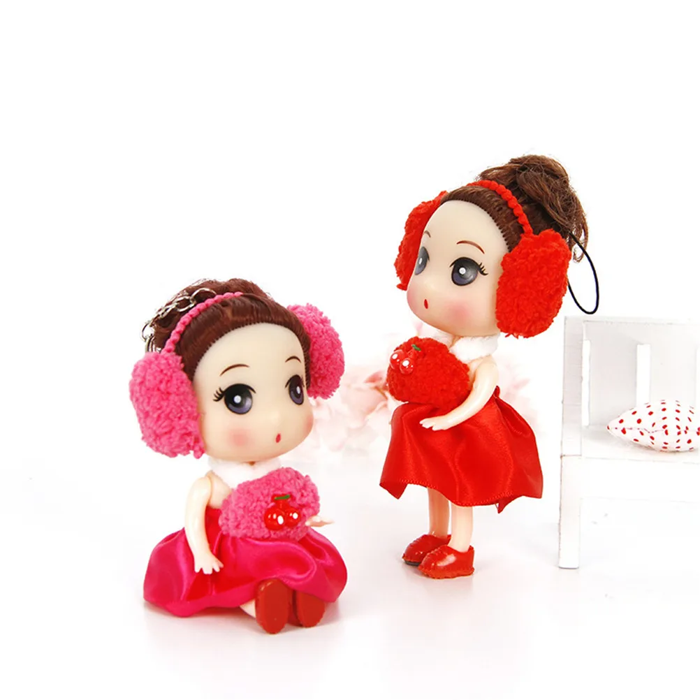 

12cm Mini Cute Ear Phone Confused Doll Best Toy Gift Doll For Girl