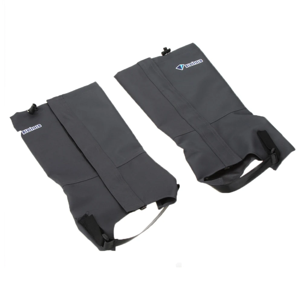 Outdoor Waterproof Gaiters Leg Protection Guard Windproof Shin Protect Winter Skiing Hiking Climbing Size L Gray
