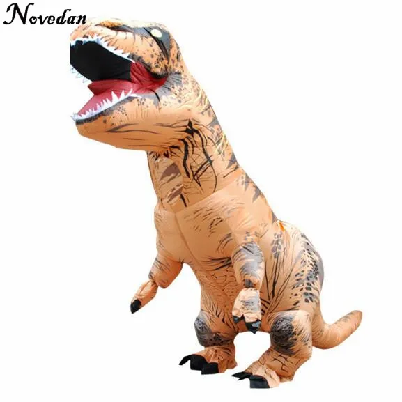 Costumi Purim Ventilatore Aerografato T-Rex Gonfiabile Dinosaur Suit Outfit Party Costume Di Halloween Per Bambini Adulto Dino Rider