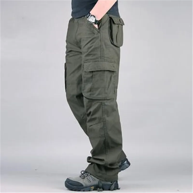 Günstig Neue SWAT Kampf Militärische Taktische Hosen Männer Große Multi Tasche Armee Cargo Hosen Beiläufige Baumwolle Outdoor Atmungsaktive Hose Männer