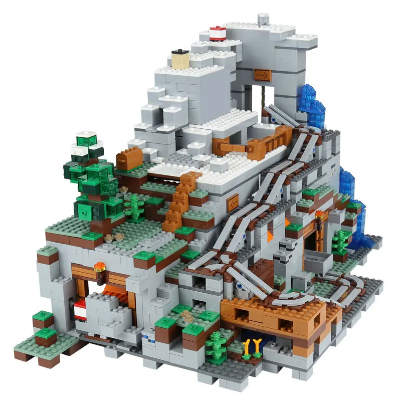 Lepin MINECRAFTED 18032 The Mountain Cave Compatible legoinglys My worlds 21137 stacking block model building kit Blocks Bricks Lepin MINECRAFTED 18032 The Mountain Cave Compatible legoinglys My worlds 21137 stacking block model building kit Blocks Bricks