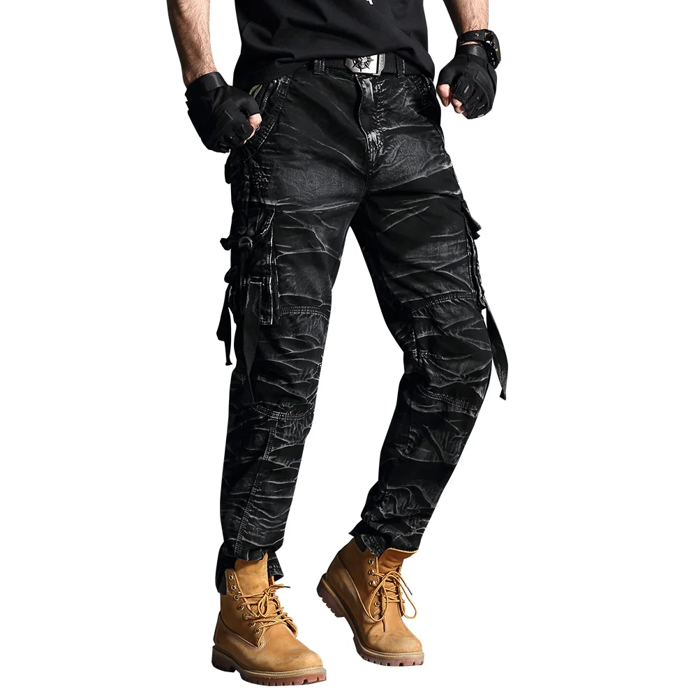 Cargo Pants Men Tactical Camo Mens With Pockets Pants Fashions 2019 Men Overalls Camouflage Workout Long Trousers New Streetwear