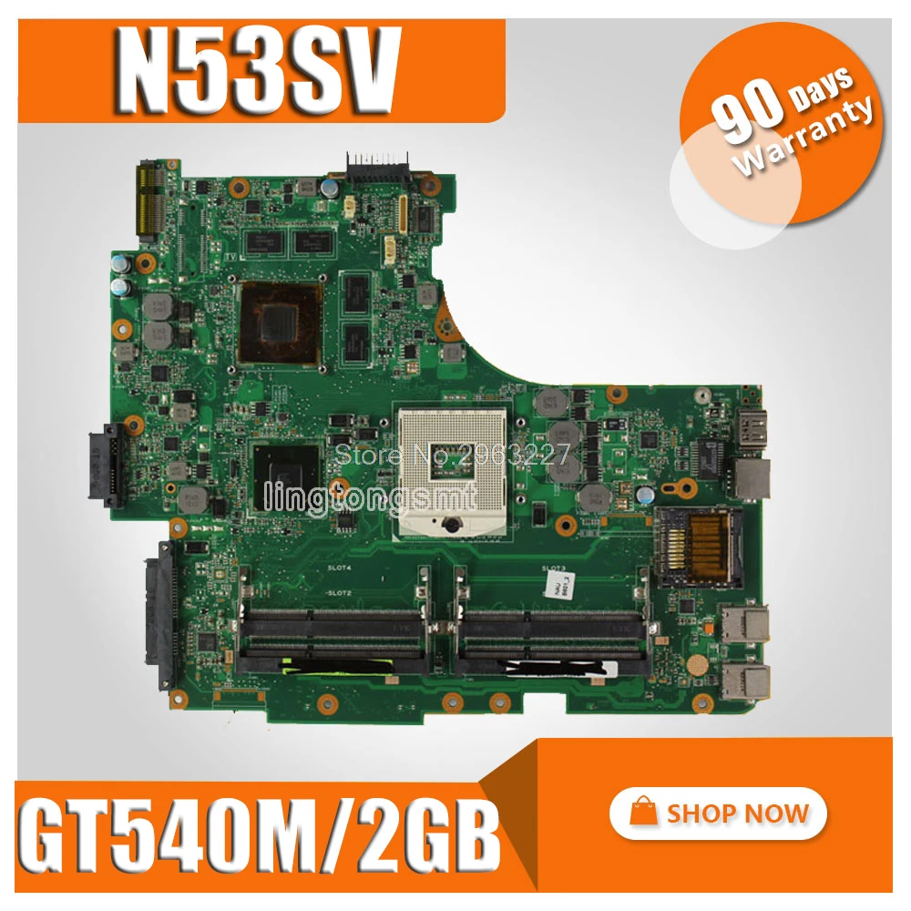 N53SV Motherboard GT540M 4 RAM REV 2.2, 2.0 For ASUS N53S N53SV N53SN N53SM Laptop motherboard N53SV Mainboard HM65 Motherboard N53SV Motherboard GT540M 4 RAM REV 2.2, 2.0 For ASUS N53S N53SV N53SN N53SM Laptop motherboard N53SV Mainboard HM65 Motherboard