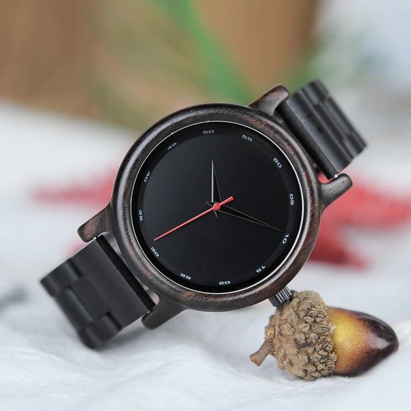 BOBO BIRD Simple Style Wooden Men Watches Quartz Wrist Watch gifts for male erkek kol saati custom logo