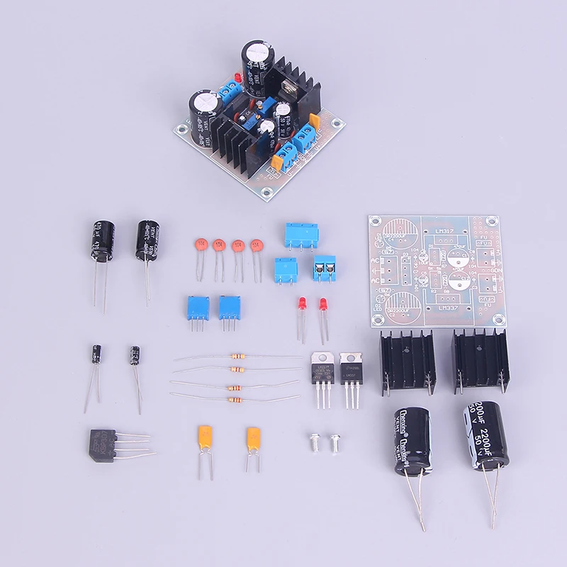 NEW AC/DC 12V 24V LM317 LM337 Negative Dual Power Linear Voltage Regulator Adjustable Power Supply Kits Wholesale