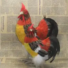WYZHY моделирование перо продукт Петух Игрушка украшения дома реквизит 34 см