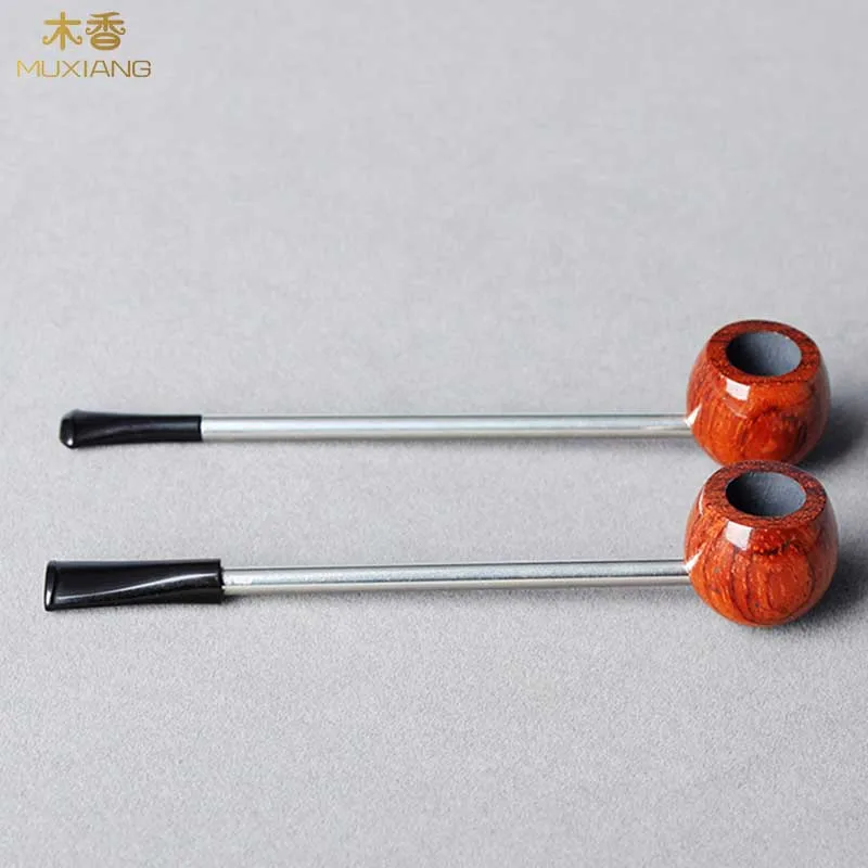 zt7 MUXIANG Long Straight Shank Popeye Type Rosewood Mini Tobacco Pipe Cigarettes Pipe Portable Beginner Smoking Pipe China