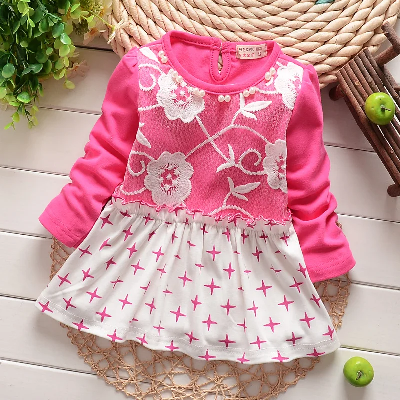 

(1piece /lot) 100% cotton baby princess dress autumn 2015 free shipping