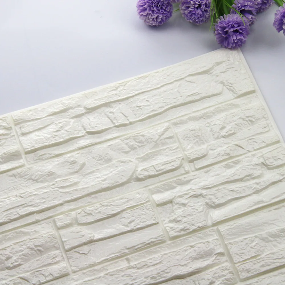 

2018 New DIY 3D Brick PE Foam Wallpaper Panels Room Decal Stone Decoration Embossed 60x30cm #NE807