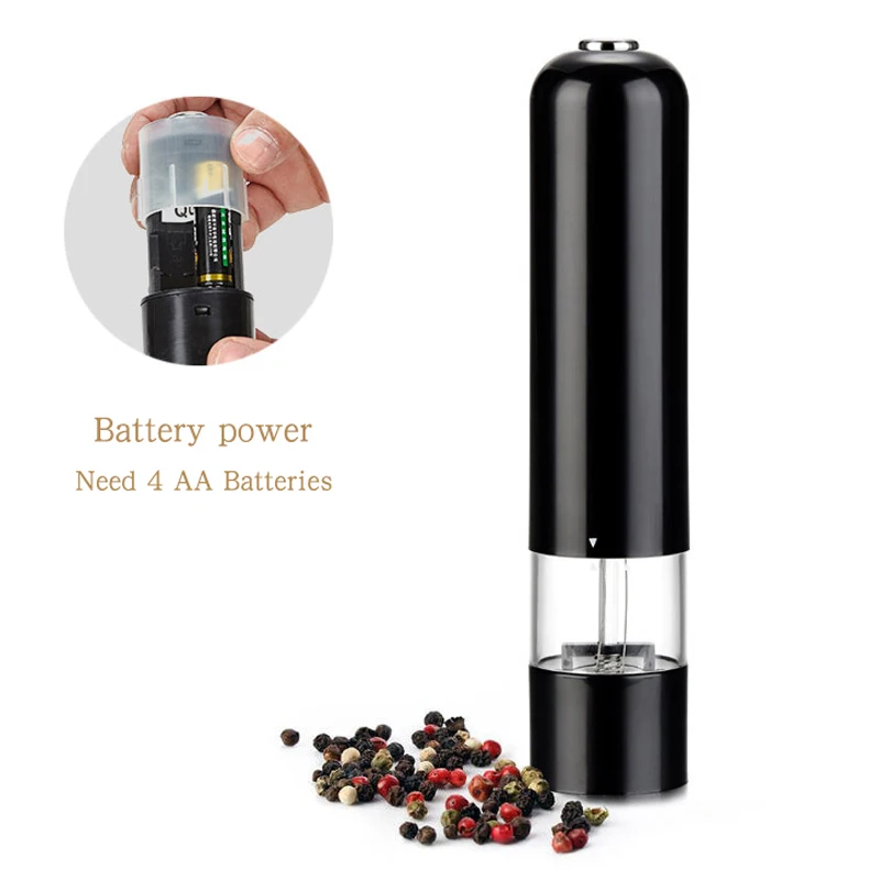 Leeseph Battery Operated Pepper Grinders, One-Button Operation Electric Sea Salt Mills, Kitchen Tools Gadgets Leeseph Battery Operated Pepper Grinders, One-Button Operation Electric Sea Salt Mills, Kitchen Tools Gadgets