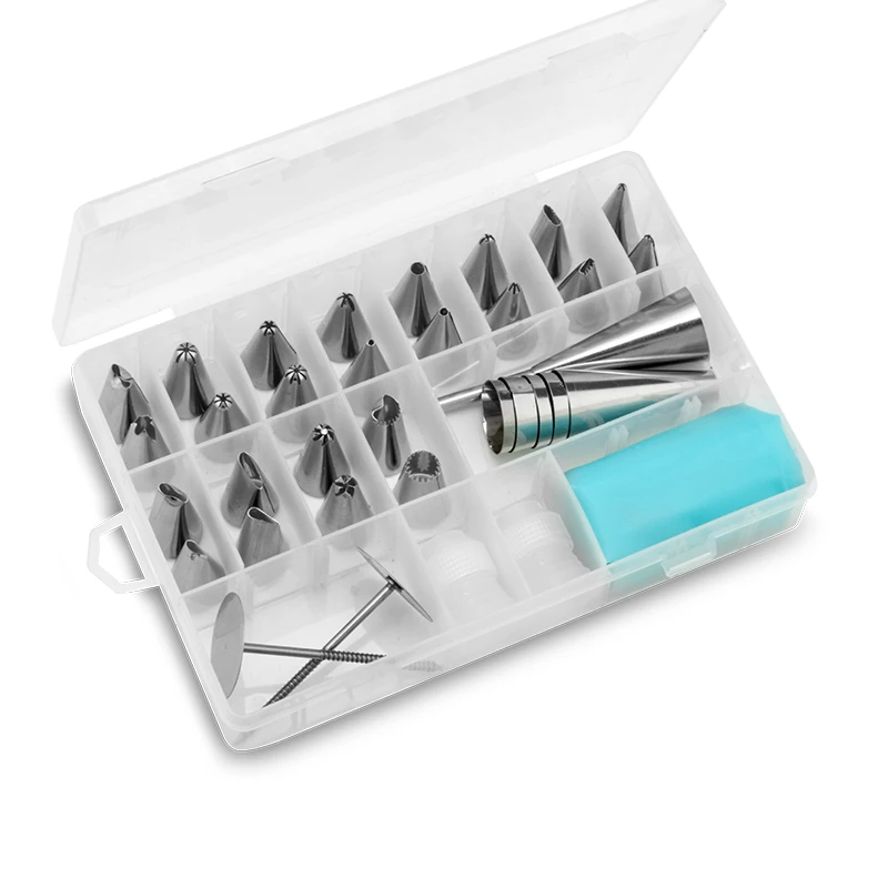 36pcs/set Russian Piping Pastry Bag Stainless Steel Nozzle Set Icing